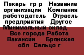 Пекарь– гр/р › Название организации ­ Компания-работодатель › Отрасль предприятия ­ Другое › Минимальный оклад ­ 1 - Все города Работа » Вакансии   . Брянская обл.,Сельцо г.